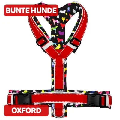 BUMER Hundegeschirr BUNTE HUNDE gepolstert, (Oxford), komplett konfigurierbar