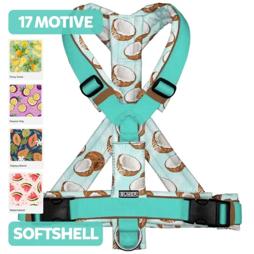 BUMER Hundegeschirr FRÜCHTE, gepolstert, (Softshell)