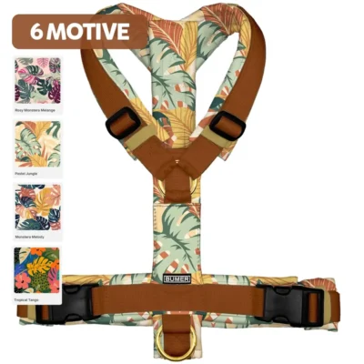 BUMER Hundegeschirr MONSTERA VARIATIONEN, gepolstert, (Softshell), komplett konfigurierbar