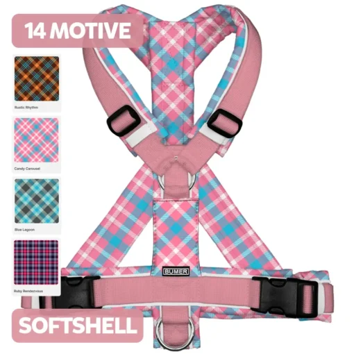 BUMER-Hundegeschirr-TARTANMOTIVE-Softshell